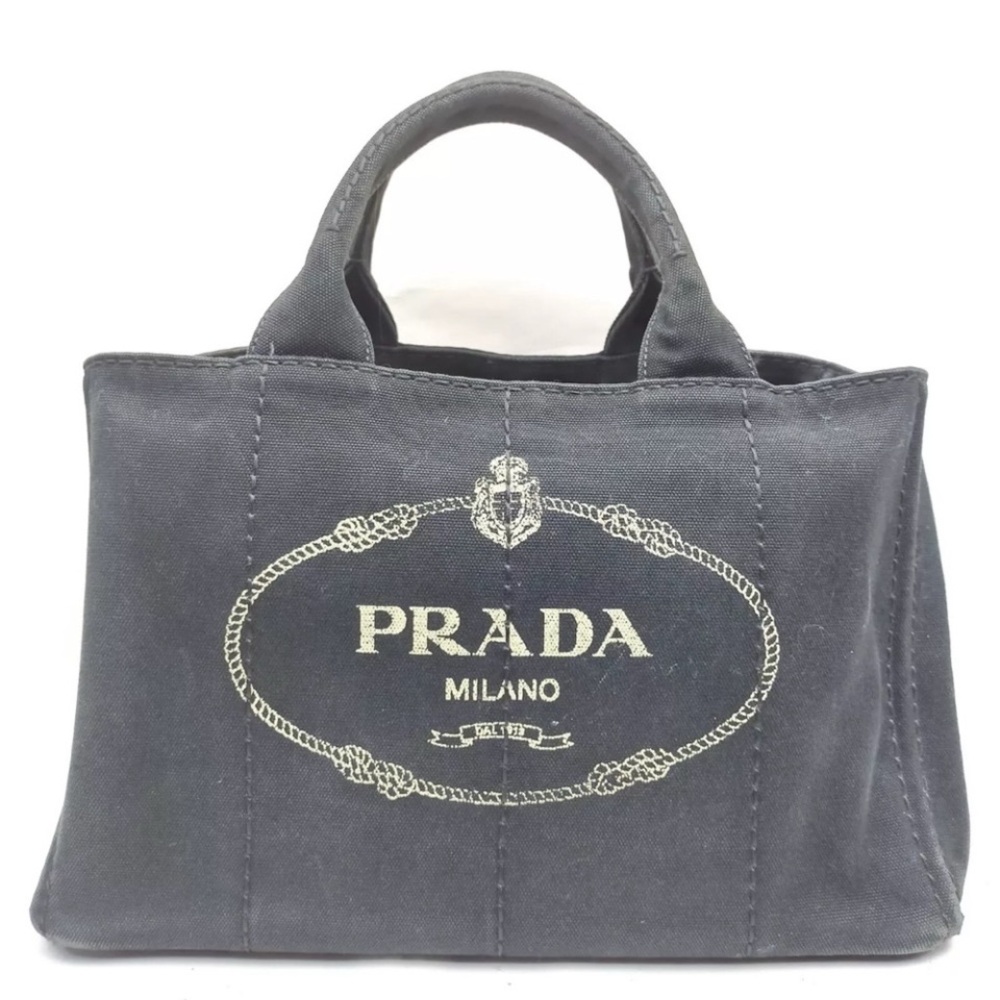 Prada Black Canapa Tote Bag - Picture 8 of 8